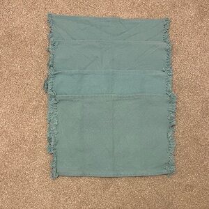 Teal Fringed Placemats